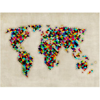 Kuvatapetti Artgeist World Map - a kaleidoscope of colors, eri kokoja