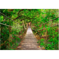 Kuvatapetti Artgeist Bridge amid greenery, eri kokoja