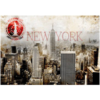 Maisematapetti Artgeist New York - Post Age Stamp, eri kokoja
