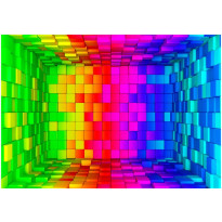 Kuvatapetti Artgeist Rainbow Cube, eri kokoja