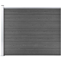 Aitapaneeli WPC 175x146 cm musta