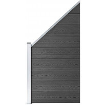Aitapaneeli WPC 95x(105-180) cm musta
