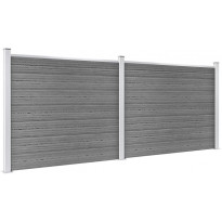 Aitapaneelisarja WPC 353x146 cm harmaa