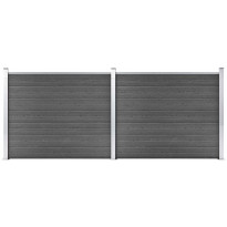 Aitapaneelisarja WPC 353x146 cm musta