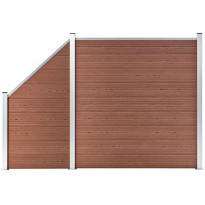 Aitasarja 1 neliöpaneeli + 1 vinopaneeli WPC 273x186 cm ruskea