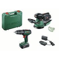 Akkuiskuporakone Bosch Universal Impact 18V + akkuepäkesko hiomakone Advanced Orbit 18