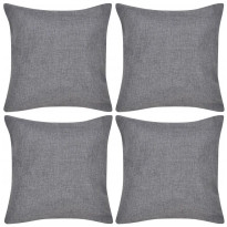 Antrasiitti tyynynpäällinen pellavatyylinen 4 kpl 40 x 40 cm