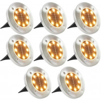 Aurinkoenergia maavalaisimet 8 kpl led lämmin valkoinen
