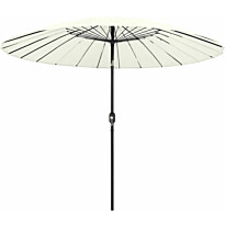 Aurinkovarjo alumiinitanko 270 cm hiekanvalkoinen