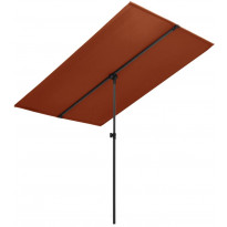 Aurinkovarjo alumiinitanko 2x1,5 m terrakotta