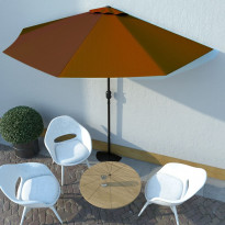 Aurinkovarjo alumiinitanko terrakotta 300x150x253 cm