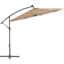 Aurinkovarjo led-valoilla ja teräspylväällä 300 cm nharmaa