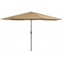 Aurinkovarjo metallirunko 400 cm harmaanruskea