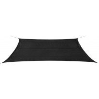 Aurinkovarjo purje hdpe suorakaide 4x6 m antrasiitti