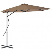 Aurinkovarjo terästanko 300 cm harmaanruskea