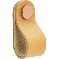 Vedin Beslag Design Loop Round, nahka, vaalea/kupari