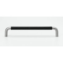 Lankavedin Beslag Design SS-A-128, 138x10x35mm, ruostumaton teräs/musta nahkapidike