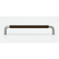 Lankavedin Beslag Design SS-A-128, 138x10x35mm, ruostumaton teräs/tummanruskea nahkapidike