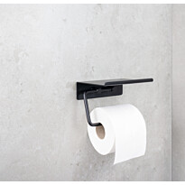 WC-paperiteline hyllyllä Beslag Design Base, musta