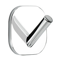 Pyyhekoukku Beslag Design Solid, 1-osainen, kromi, tarrakiinnitteinen, 2 kpl/pak