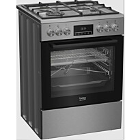 Kaasuliesi sähköuunilla Beko FBMA61330GXDT, 60cm, ruostumaton teräs