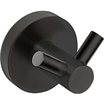 Kaksoispyyhekoukku Bemeta Dark, 55x50x55 mm, musta