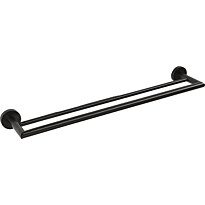 Kaksoispyyhetanko Bemeta Dark, 600 mm, 655x120x55 mm, musta