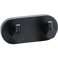 Pyyhekoukku Bemeta Dark, 2 koukkua, 120x50x55 mm, musta