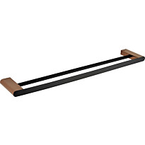 Kaksoispyyhetanko Bemeta Galla, 600 mm, musta