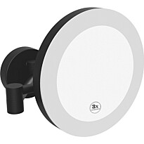 Meikkipeili LED-valolla, ø 200 mm, hopea