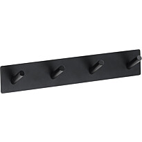 Pyyhekoukku Bemeta Easy, 255x38 mm, 4 koukkua, musta