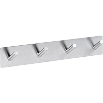 Pyyhekoukku Bemeta Easy, 255x38 mm, 4 koukkua, harjattu hopea