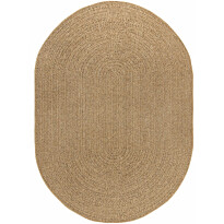 Matto Benina Natural Frame Oval, sisä- ja ulkokäyttöön, ruskea, eri kokoja