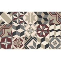 Matto Beija Flor Eclectic Gothic, 60x97cm, viininpunainen/harmaa/beige