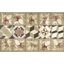 Matto Beija Flor Magnolia, 60x97cm, vaalea beige/harmaa/punertava