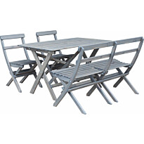Ruokailuryhmä Baltic Garden Knohult 125cm pöytä + 2 tuolia + sohva er värejä