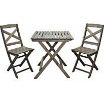 Parvekesetti Baltic Garden Wilma 65x65cm pöytä + 2 tuolia er värejäa