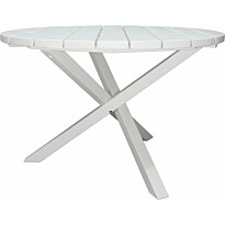 Puutarhapöytä Baltic Garden Scottsdale Ø112cm valkoinen