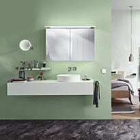 Peilikaappi LED-valaisimella Bathlife Glänsa, 1000mm, valkoinen, Verkkokaupan poistotuote