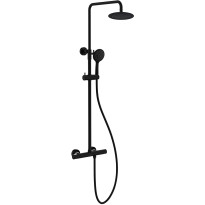 Sadesuihkusetti Bathlife Brusa, termostaattihanalla, suihkupää ⌀240mm, matta musta