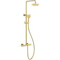Sadesuihkusetti Bathlife Brusa, termostaattihanalla, suihkupää ⌀240mm, kiiltävä messinki