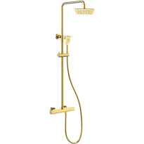Sadesuihkusetti Bathlife Kaskad, termostaattihanalla, suihkupää ⌀225mm, kiiltävä messinki