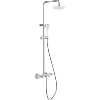 Sadesuihkusetti Bathlife Stimma, termostaattihanalla, juoksuputkella, suihkupää ⌀240mm, kiiltävä kromi