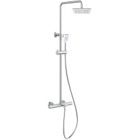 Sadesuihkusetti Bathlife Dagg, termostaattihanalla, suihkupää ⌀225mm, juoksuputkella, kiiltävä kromi