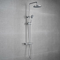 Sadesuihkusetti Bathlife Glimma, termostaattihanalla, hierova suihku, suihkupää ⌀200mm, kromi