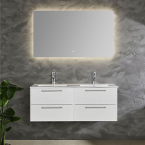 Allaskaappi kaksoisaltaalla Bathlife Lust, 1200x480mm, valkoinen