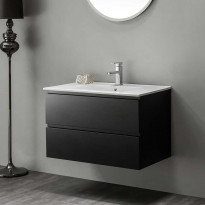 Allaskaappi pesualtaalla Bathlife Eufori, 600-1000 mm, musta