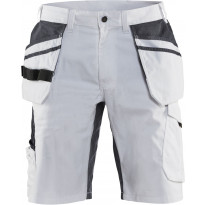 Maalarin shortsit Blåkläder 1099, stretch, valkoinen/tummanharmaa
