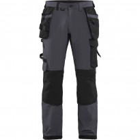 Riipputaskuhousut Blåkläder 1522 Stretch, harmaa/musta