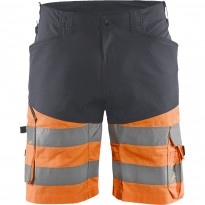 Huomioshortsit Blåkläder 1541 Highvis Stretch, huomio-oranssi/harmaa